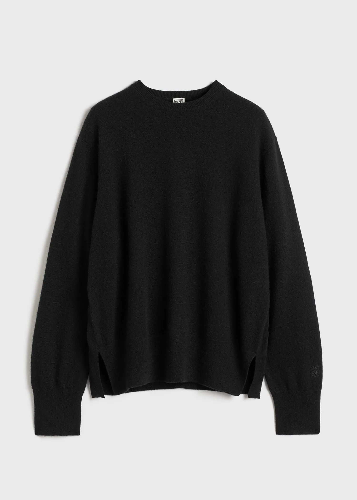 Crew-neck cashmere knit black