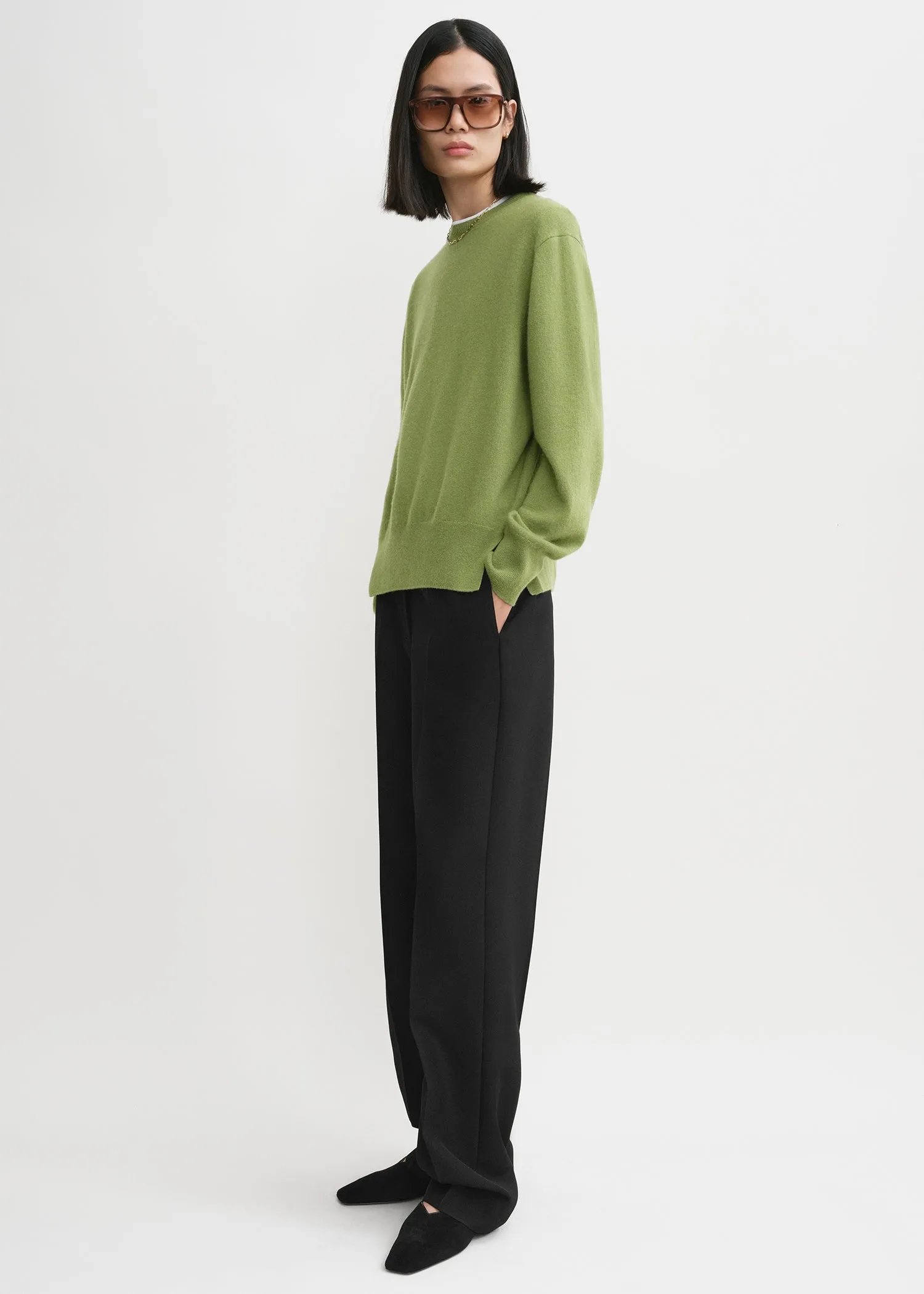 Crew-neck cashmere knit laurel