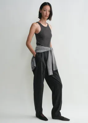 Curved rib tank charcoal melange