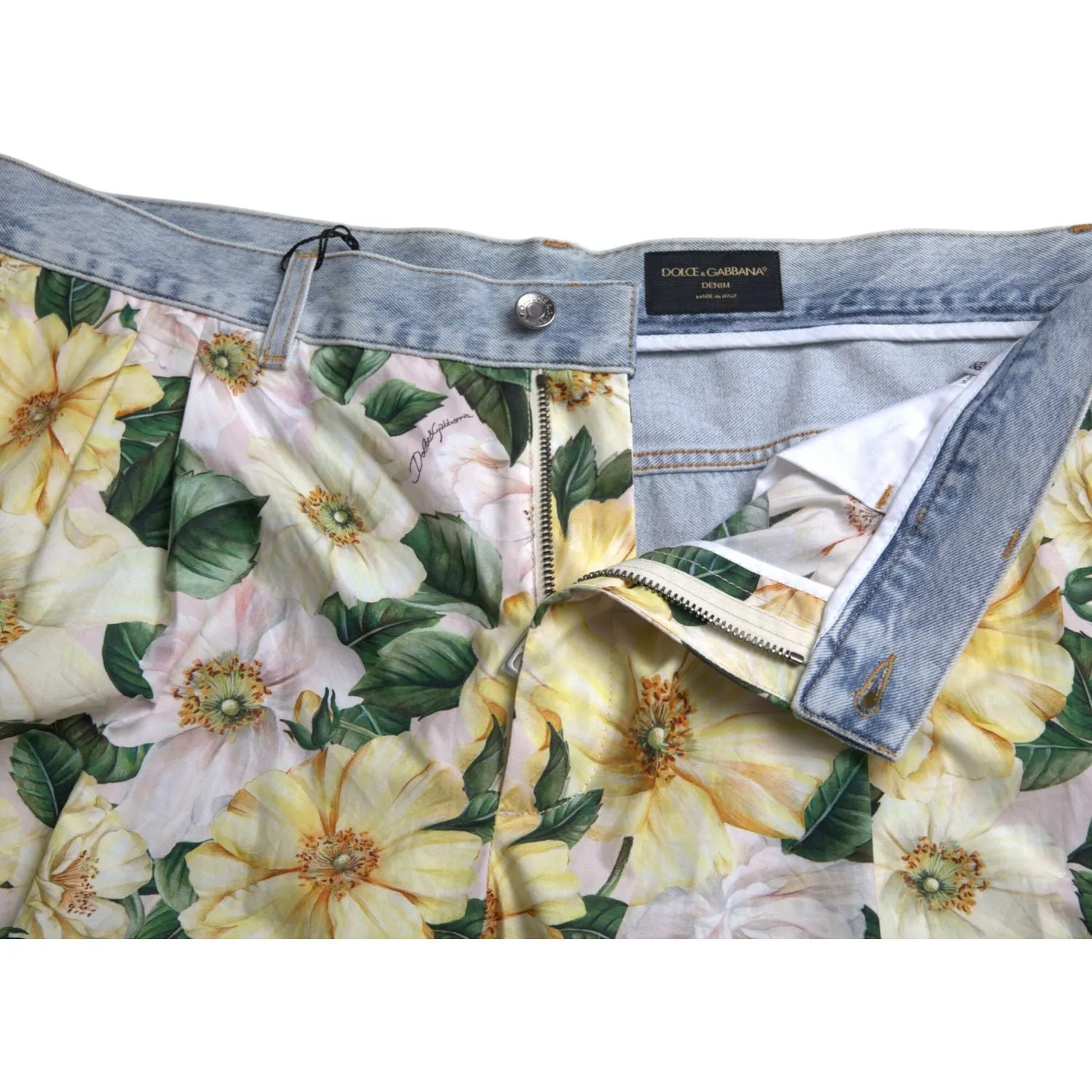 Dolce & Gabbana Multicolor Floral Cotton Bermuda Shorts