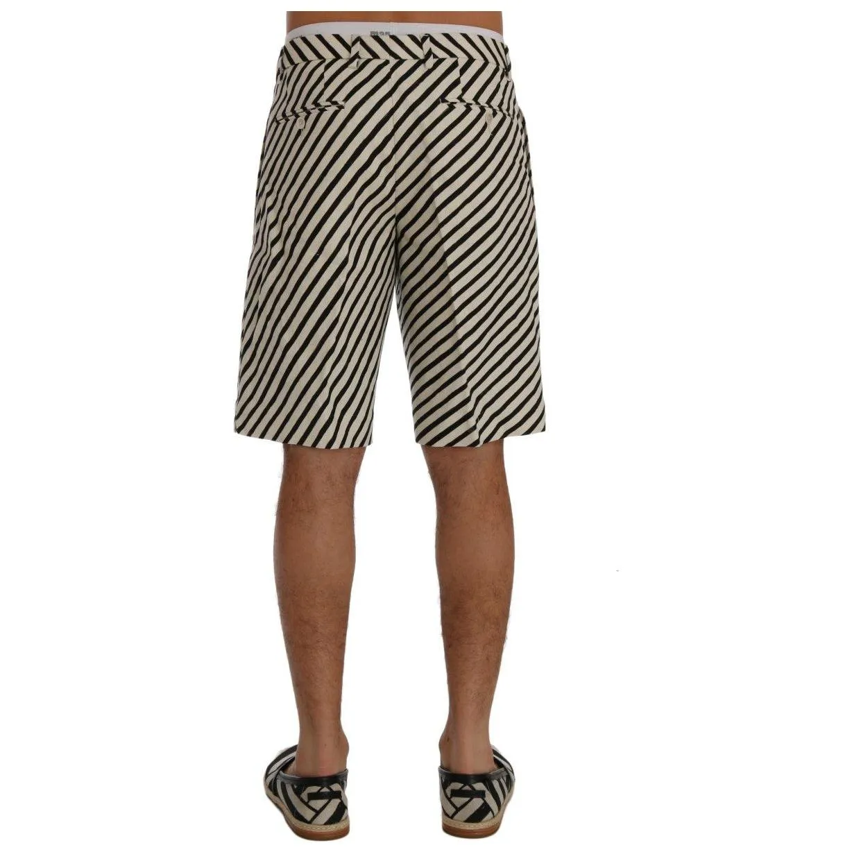 Dolce & Gabbana Striped Hemp Casual Shorts