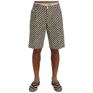 Dolce & Gabbana Striped Hemp Casual Shorts