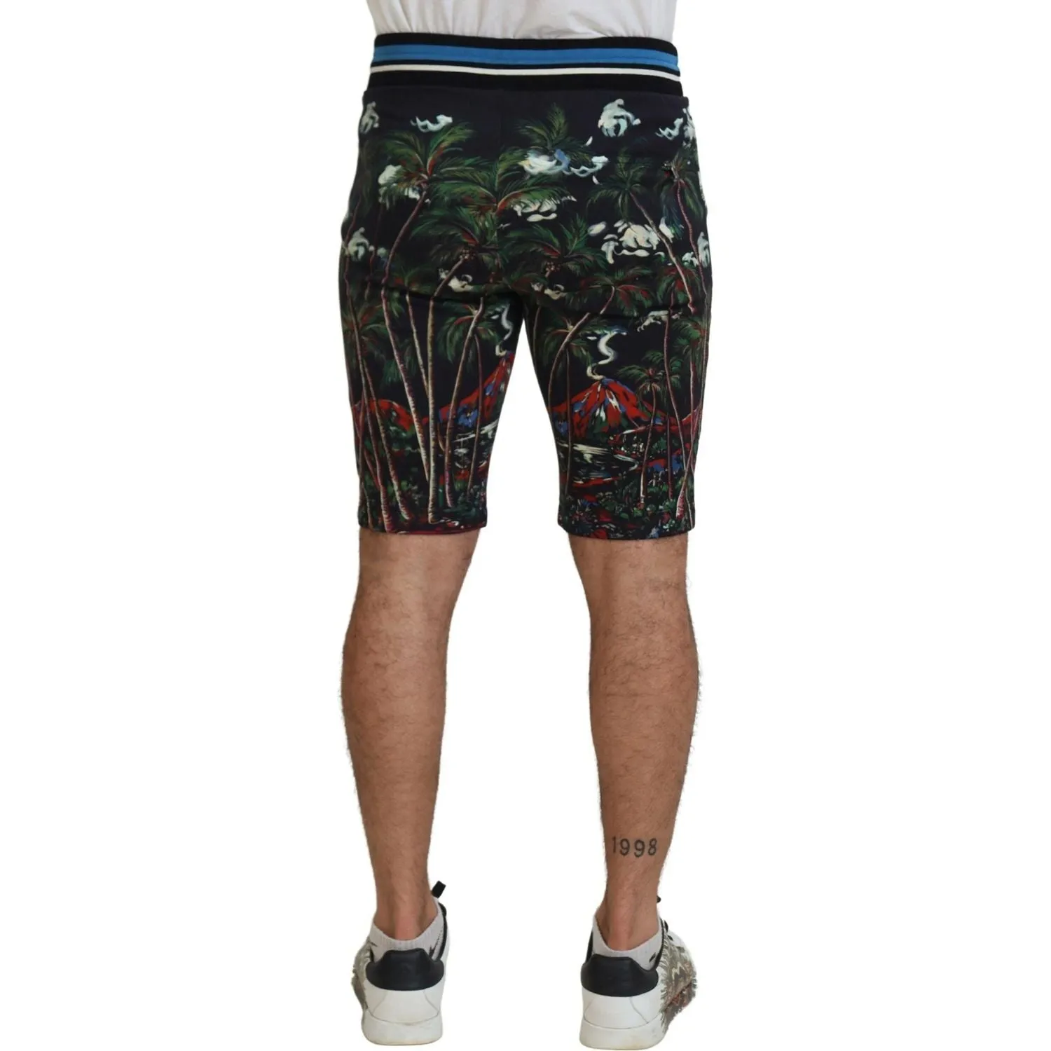 Dolce & Gabbana Volcano Print Casual Knee-Length Shorts