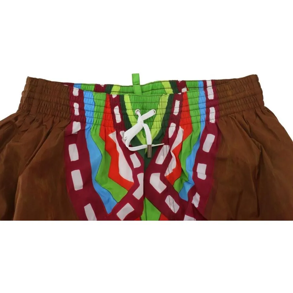 Dsquared² Multicolor Print Swim Shorts Boxer Style