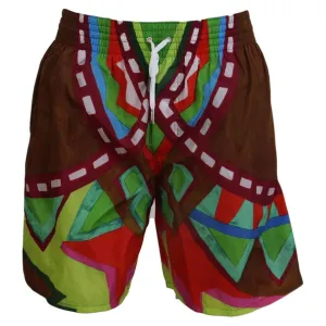 Dsquared² Multicolor Print Swim Shorts Boxer Style