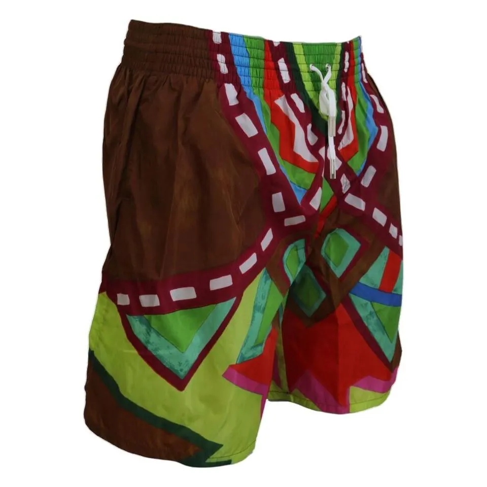 Dsquared² Multicolor Print Swim Shorts Boxer Style