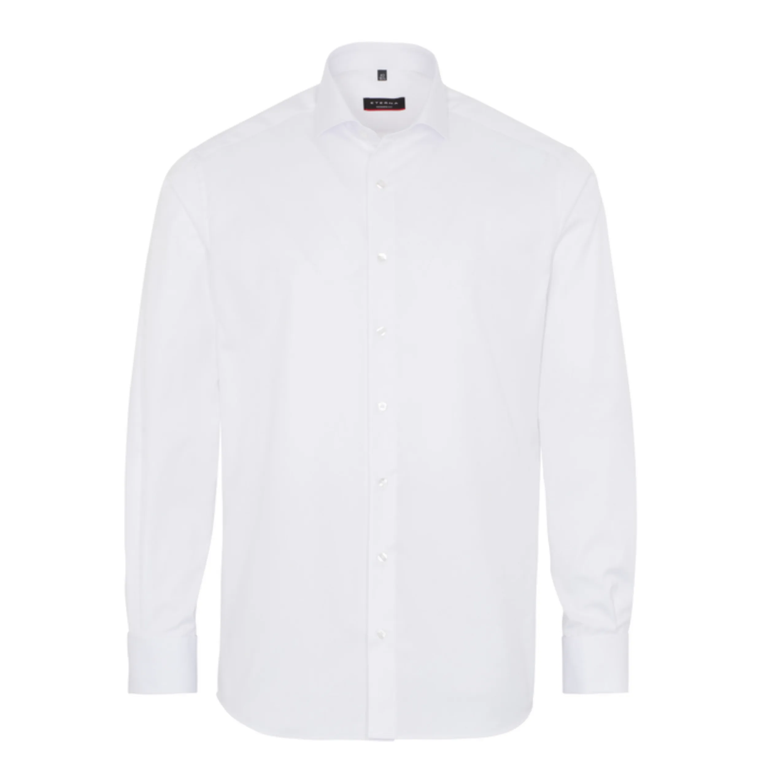 ETERNA LONG SLEEVE SHIRT MODERN FIT COVER SHIRT TWILL WHITE DOUBLE CUFF