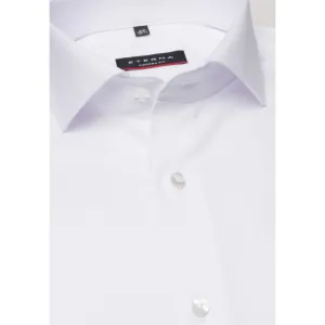 ETERNA LONG SLEEVE SHIRT MODERN FIT COVER SHIRT TWILL WHITE DOUBLE CUFF