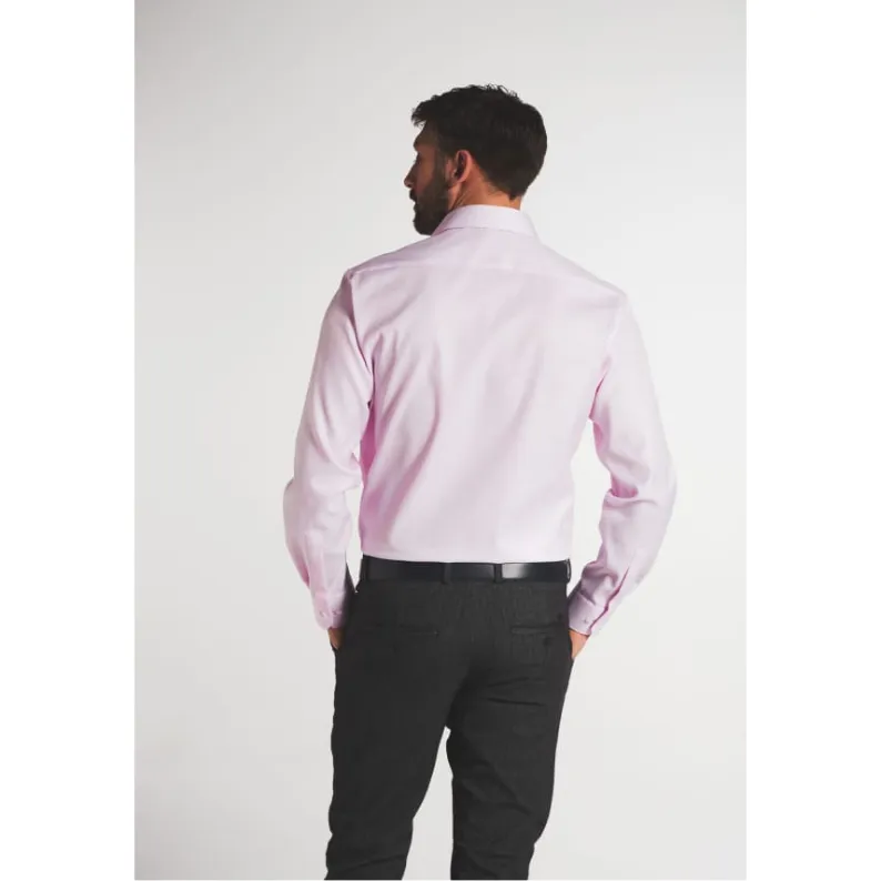 eterna Tattoo Cover Up Shirt Twill Swiss Cotton Non Iron - Pink