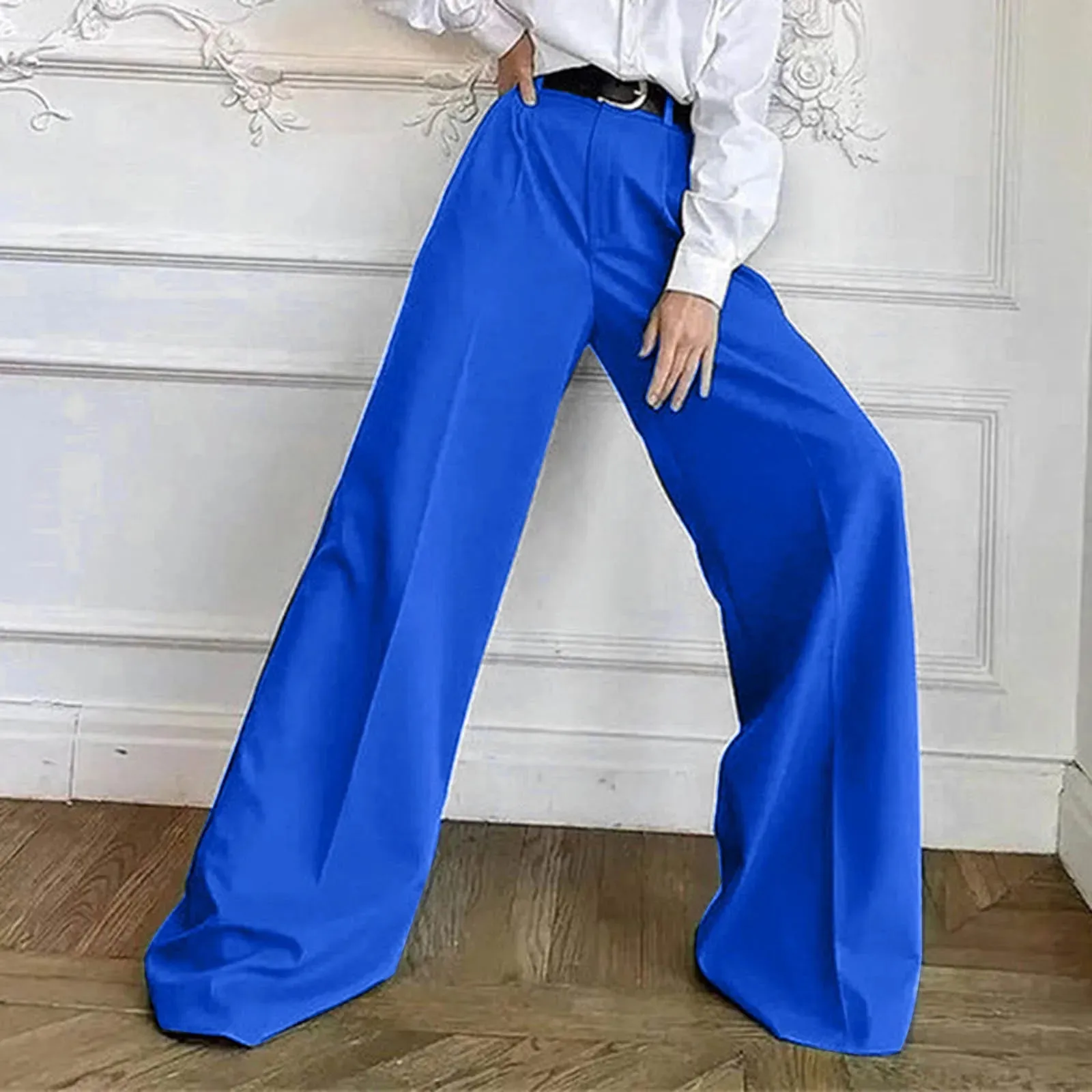 European American Leisure Fashion Wide Straight High Plus Size New Pants