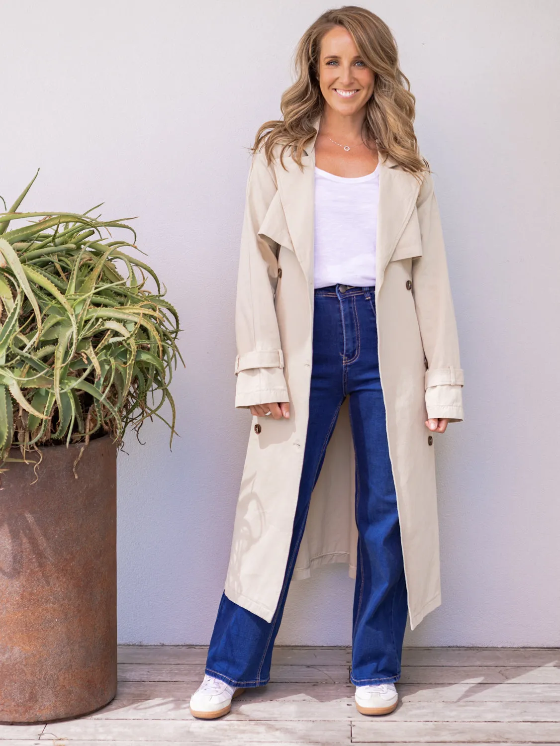 Eve Trench Coat - Tan