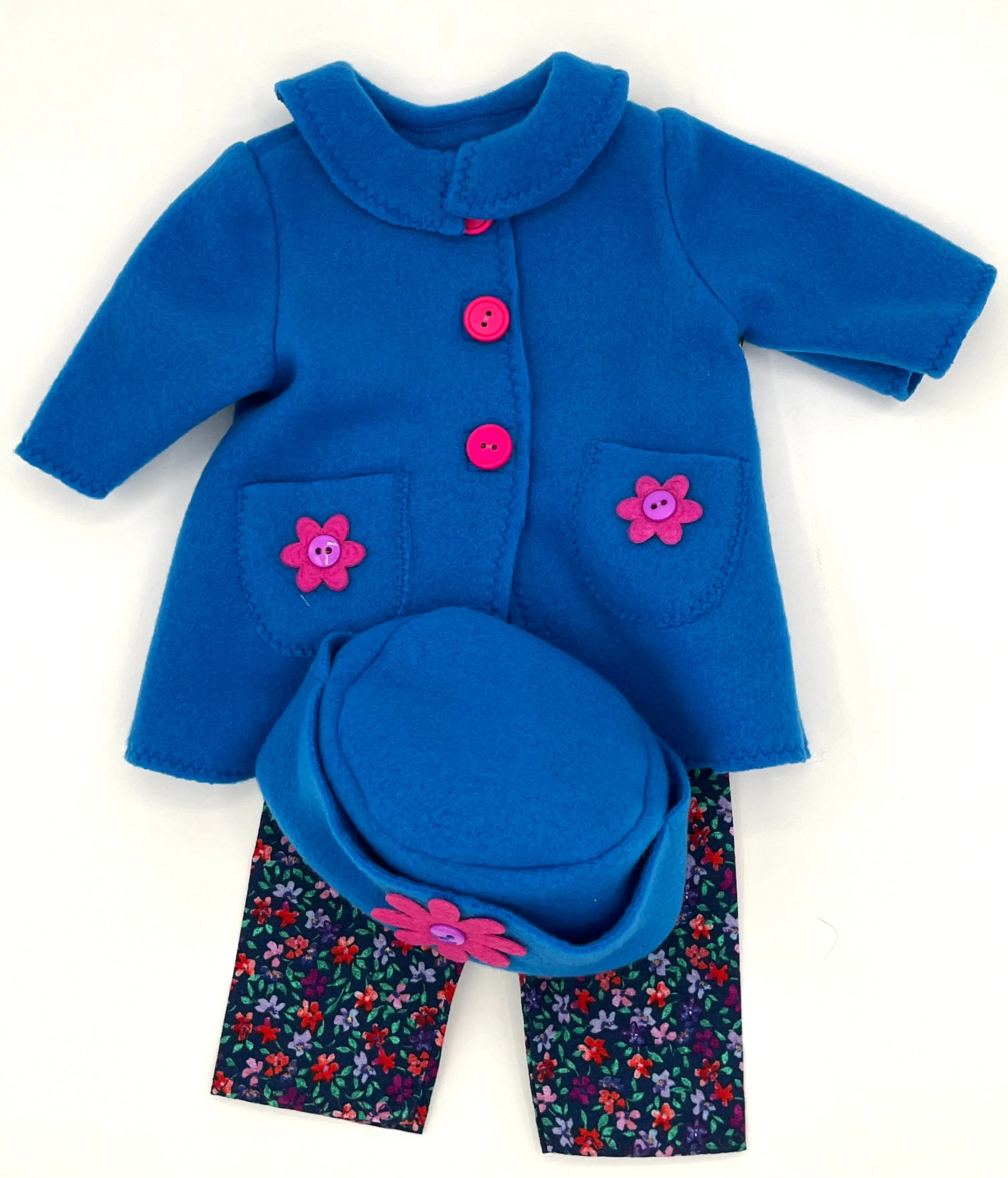 Fleece Coat with Hat and Pants