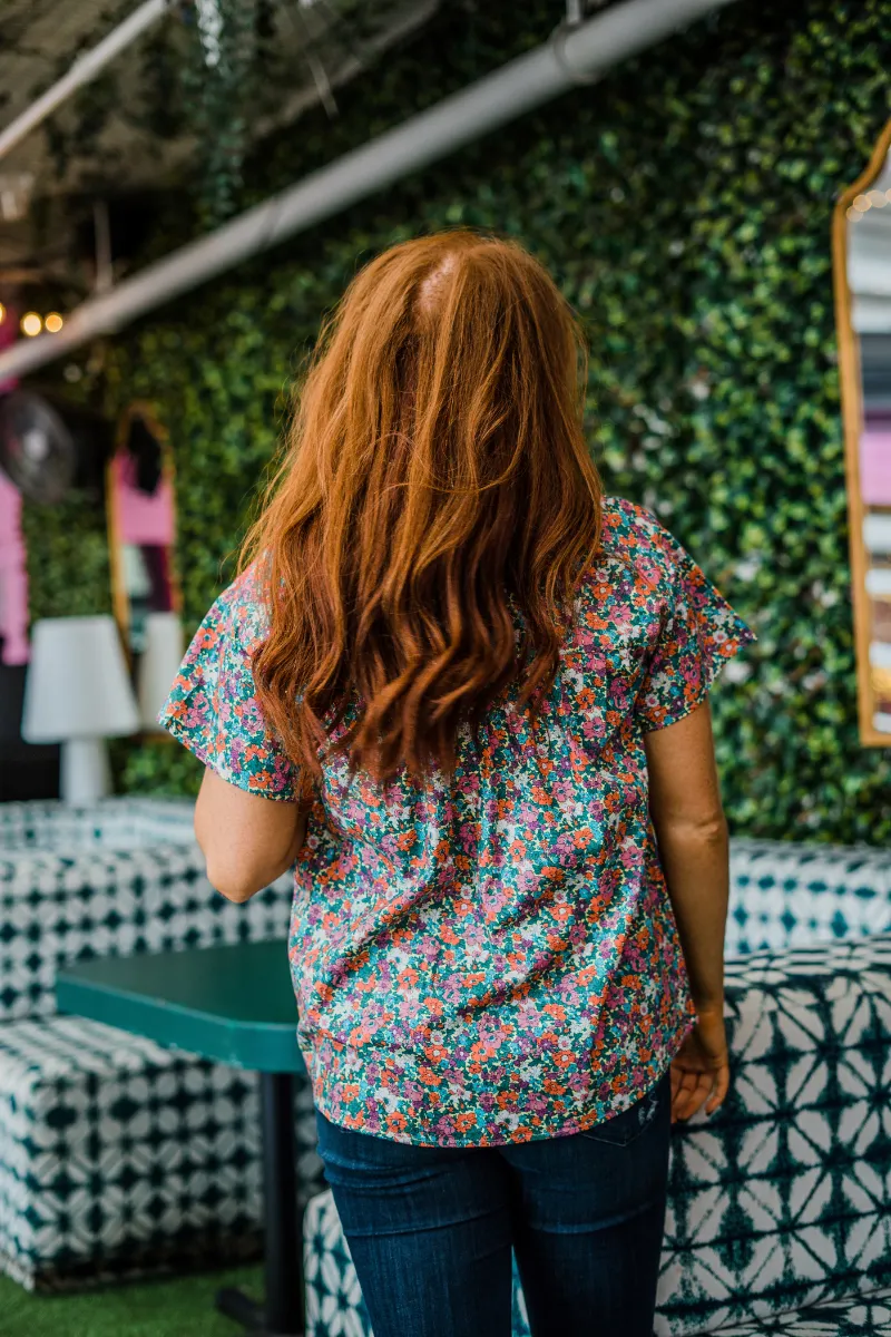 Floral Embroidered Floral Top