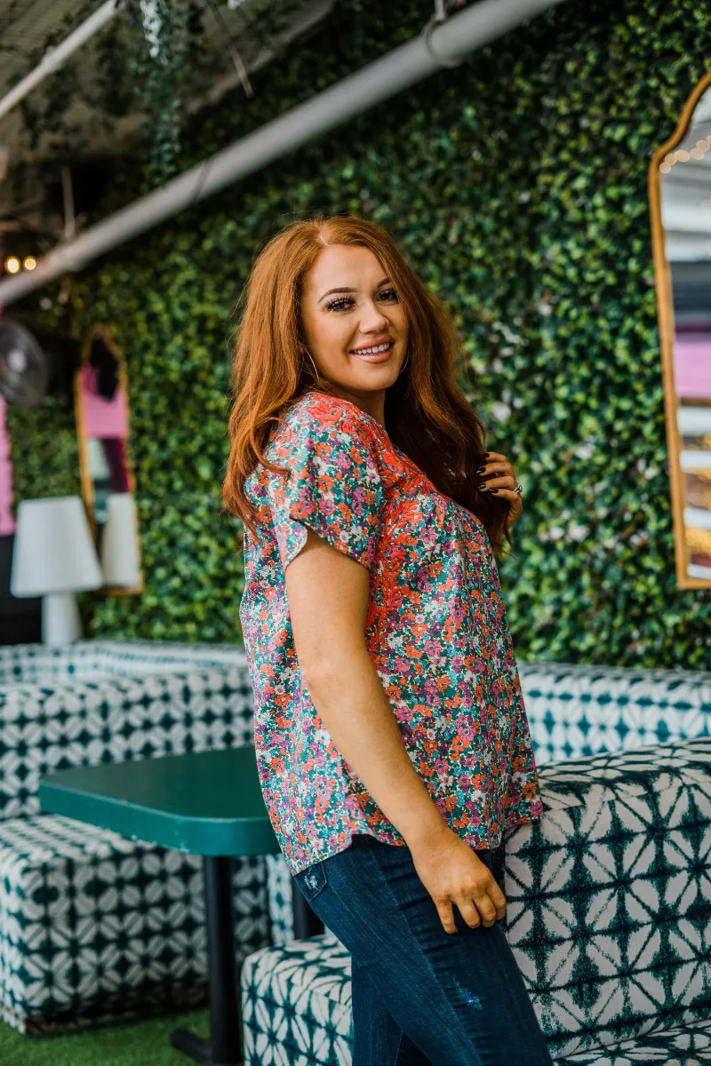 Floral Embroidered Floral Top