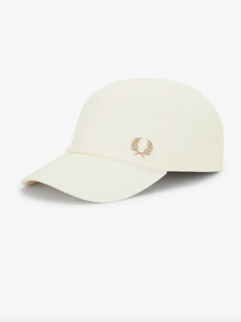 Fred Perry Pique Classic Cap/Ecru/Warm Stone - New HS24