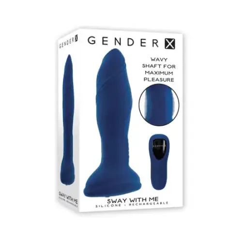 Gender X Sway With Me Blue Rechargeable Silicone Plug With Remote