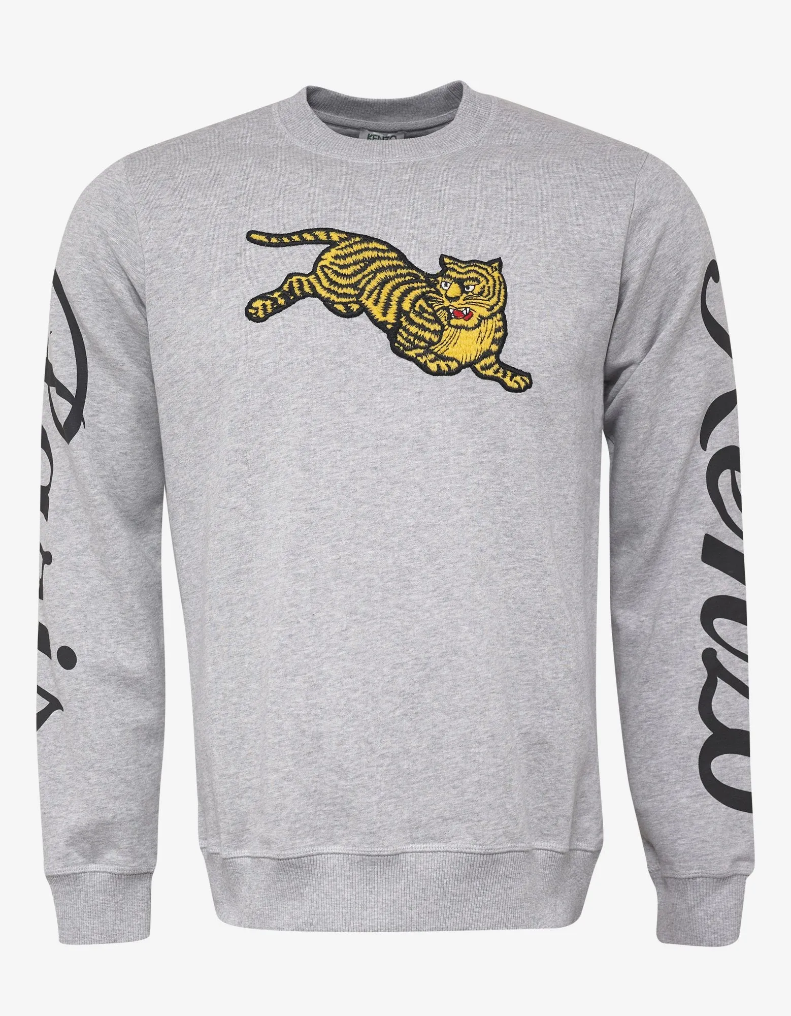 Grey Jumping Tiger Badge Sweatshirt