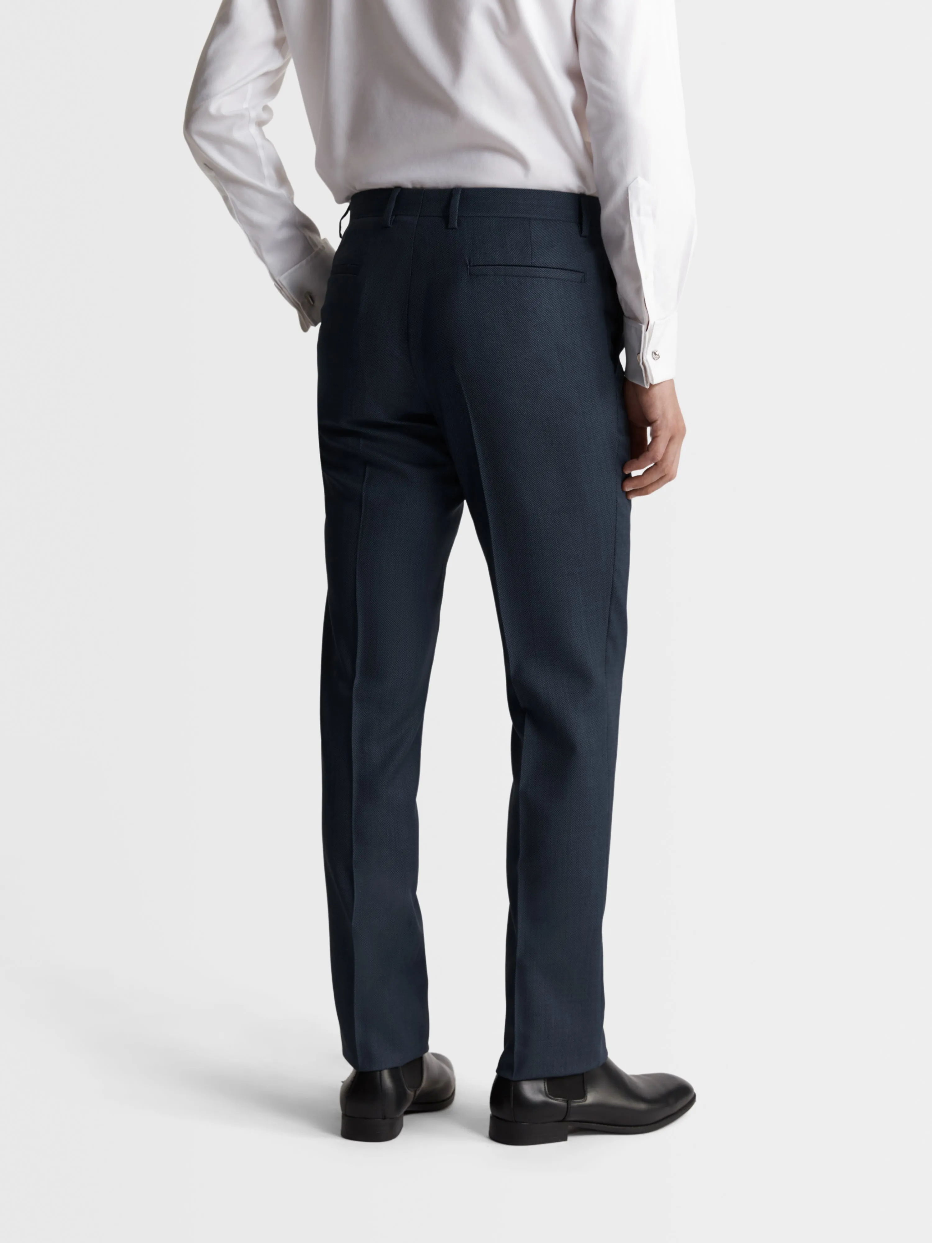 Hamlyn Coolmax Slim Denim Birdseye Suit Trouser