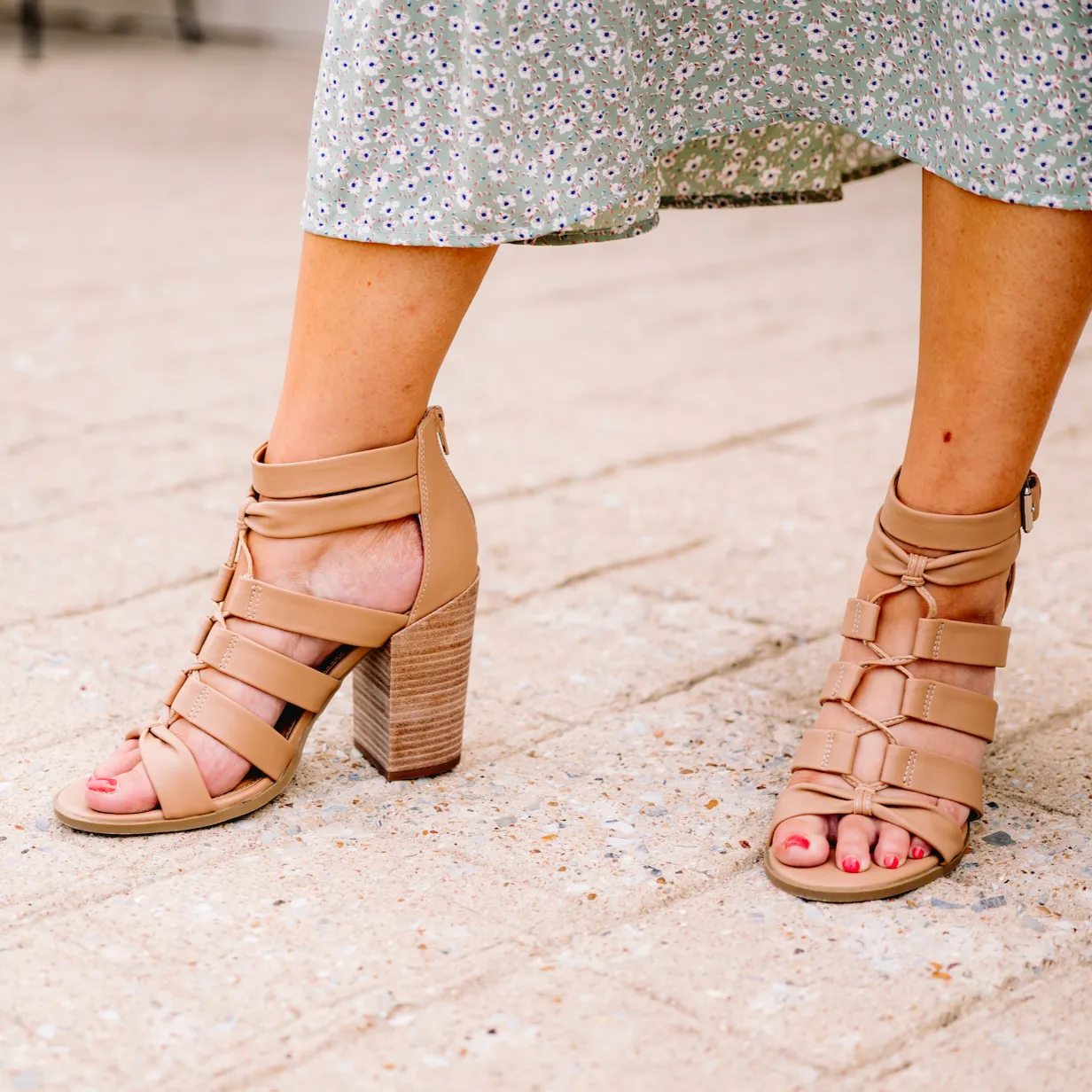 In a Haze Latte Gladiator Open Toe Sandal