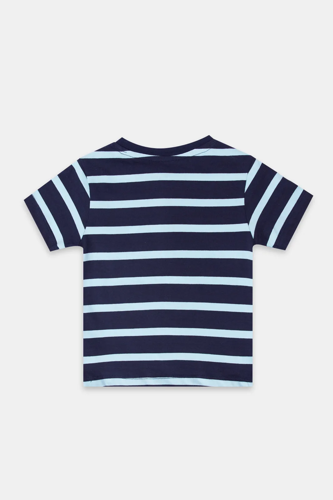 Infant Boys Navy Striped Henley T-Shirt