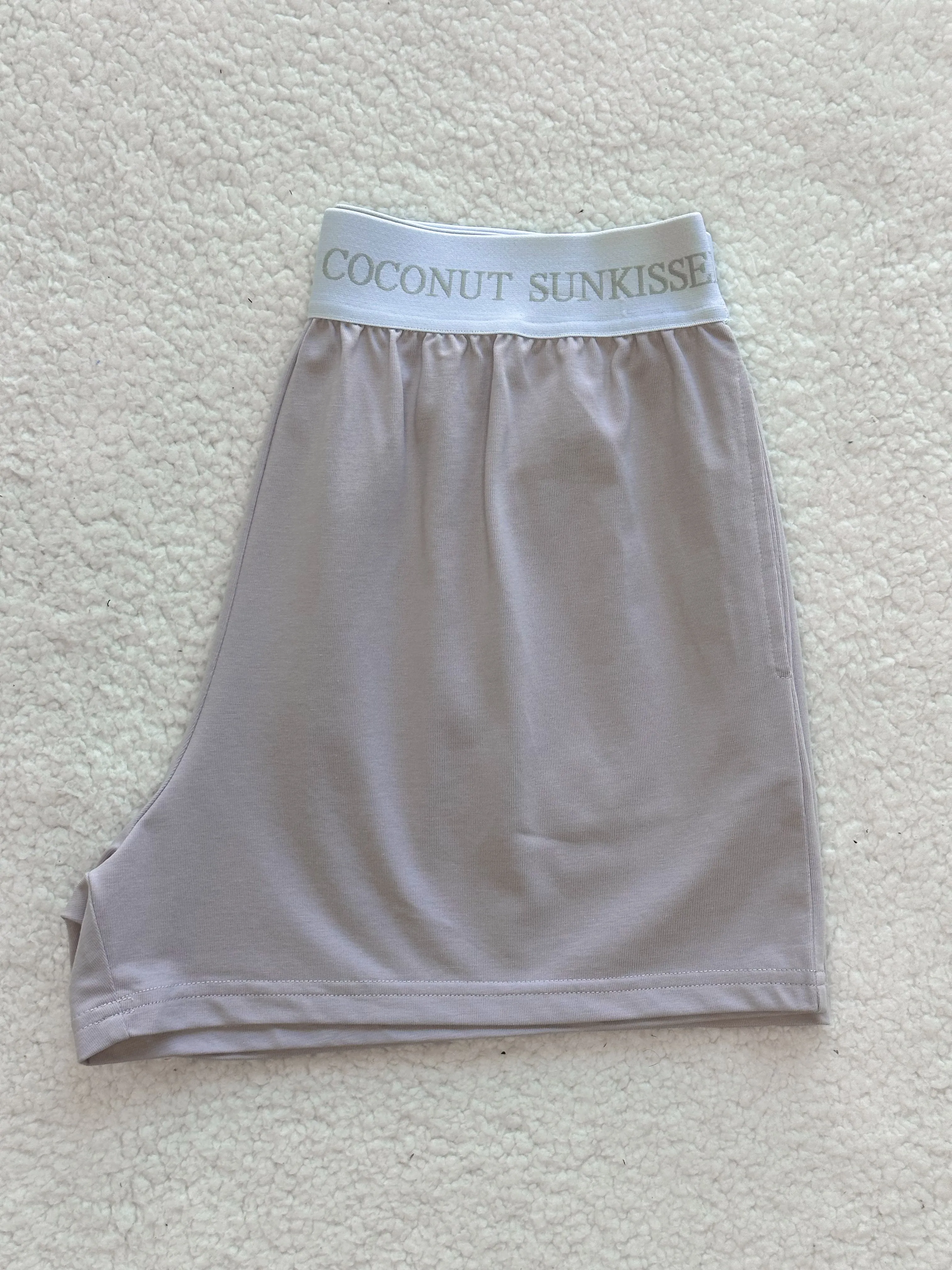 Italian Purple Basic Watercolor Shorts