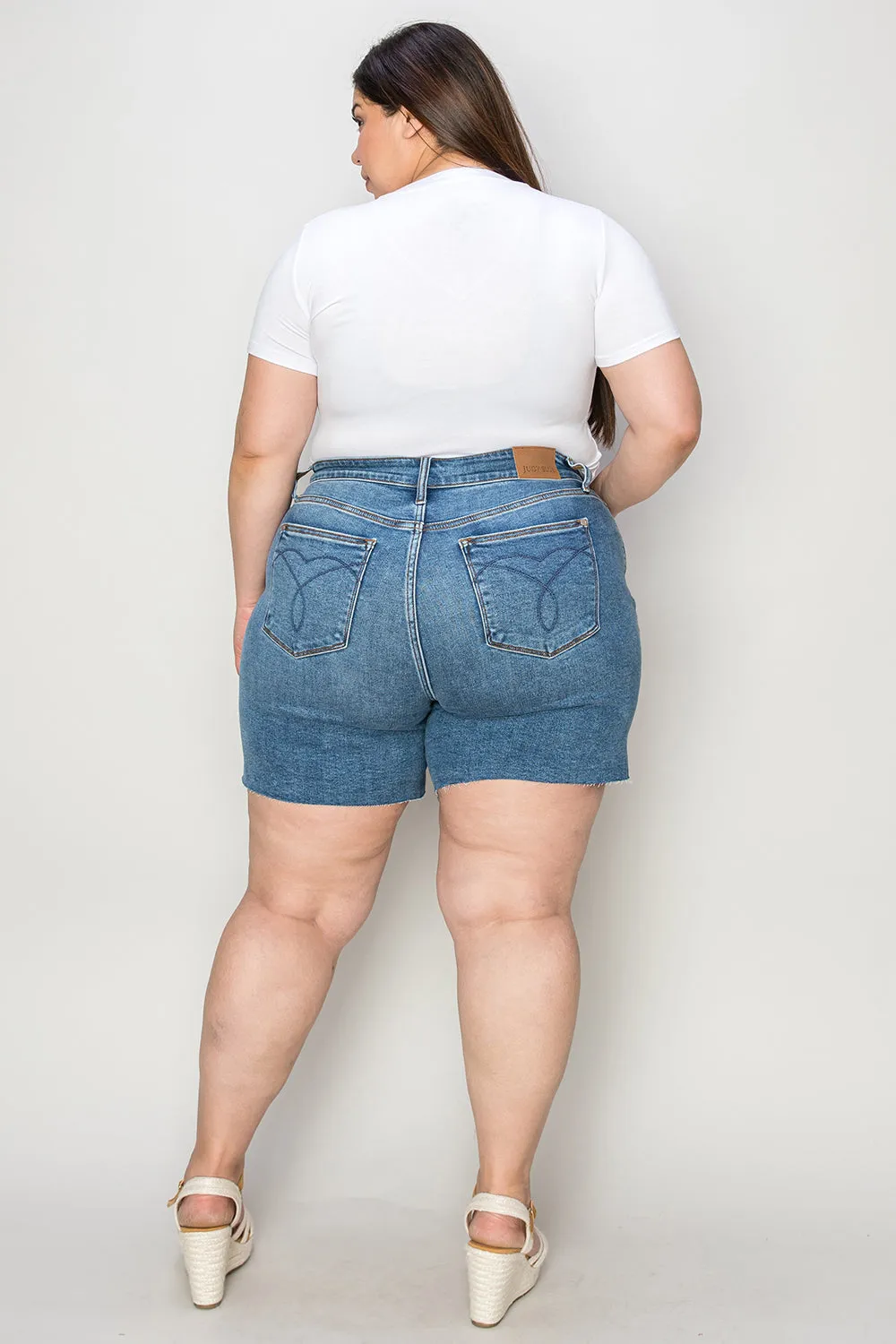 Judy Blue High Waist Slim Denim Shorts [Online Exclusive]