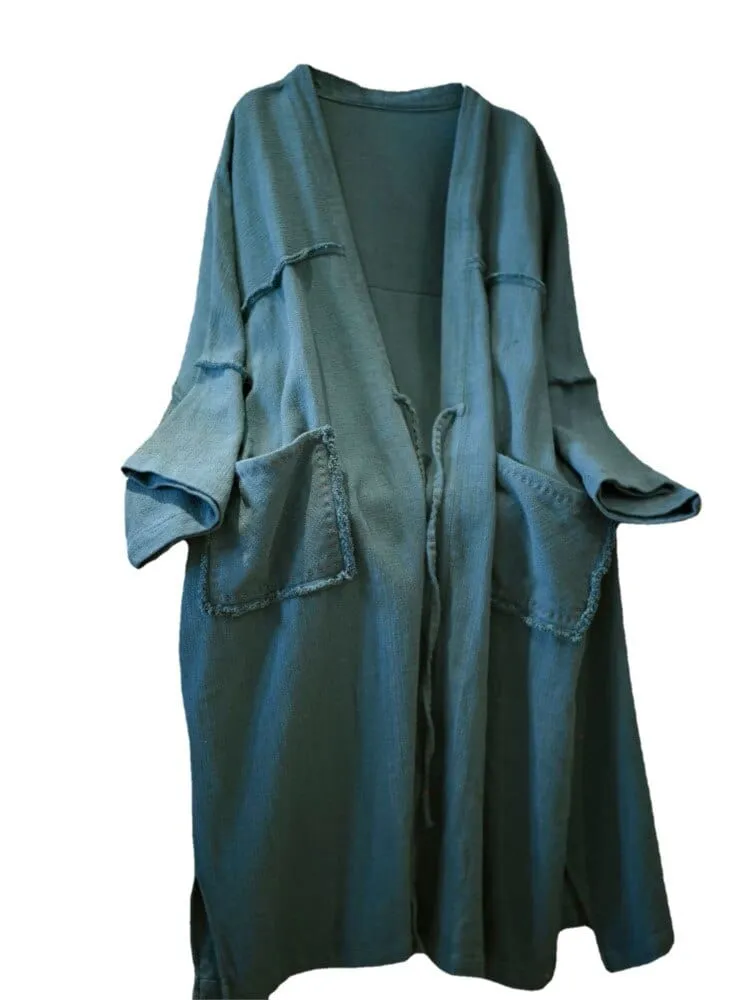 Juma Cotton Linen Long Trench Coat