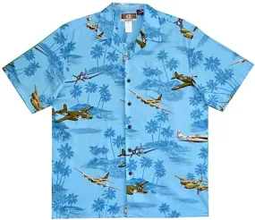 KALAHEO Mens WWII Military Bomber Aloha Shirt, Style#857