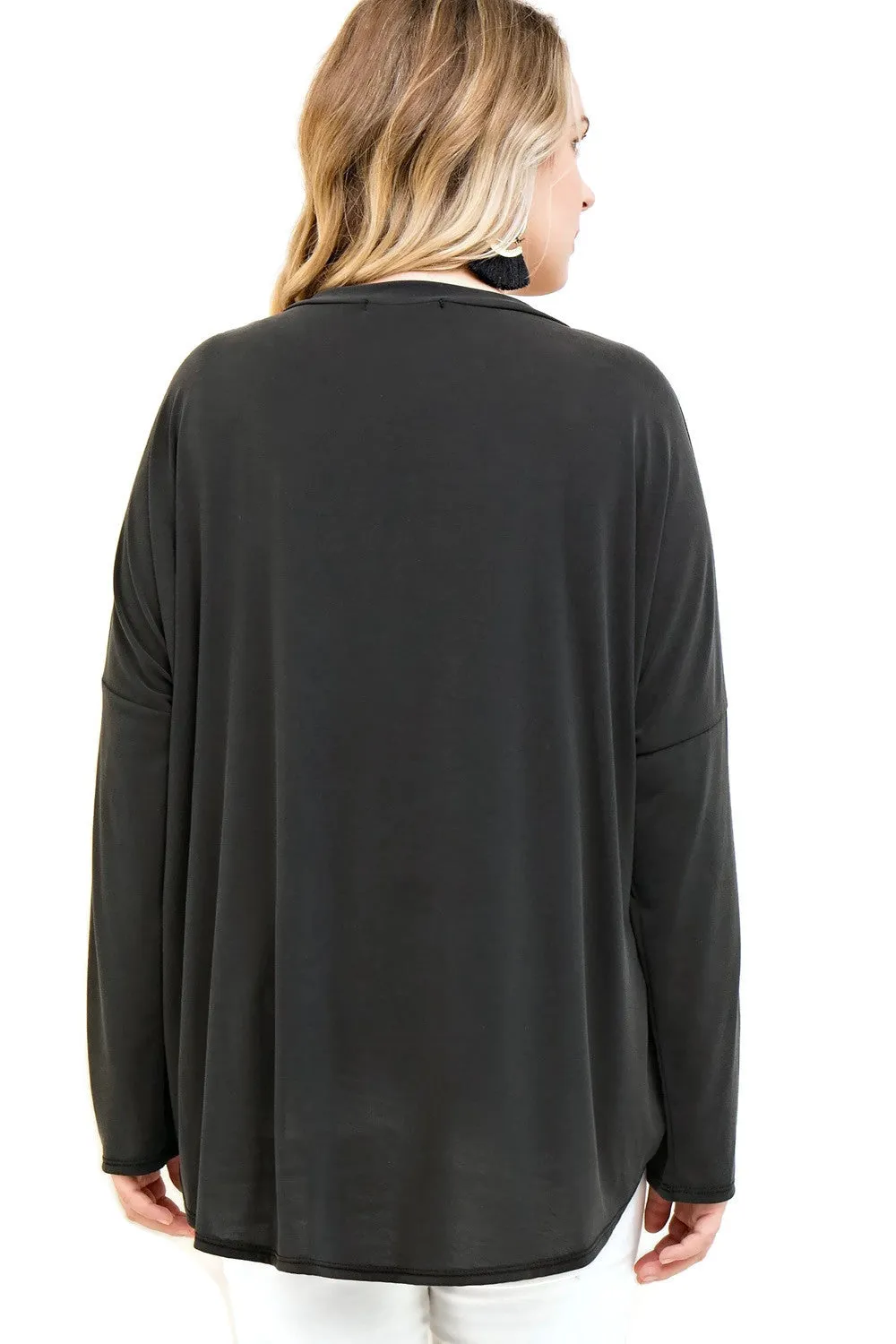 Keyhole Wrap Top, Black