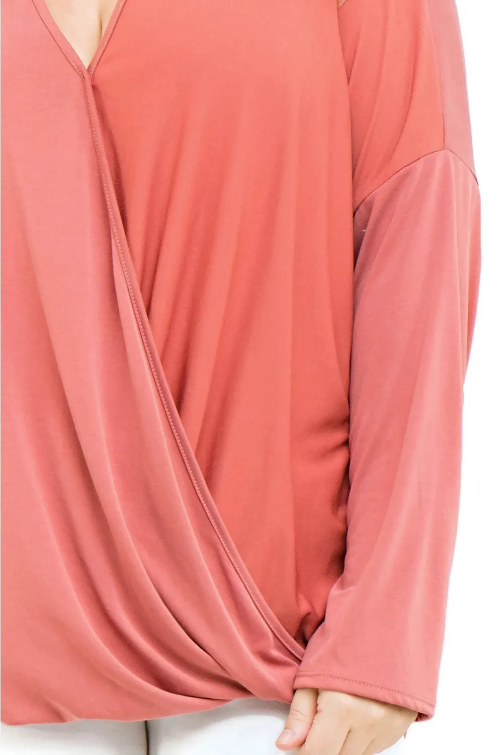 Keyhole Wrap Top, Rust