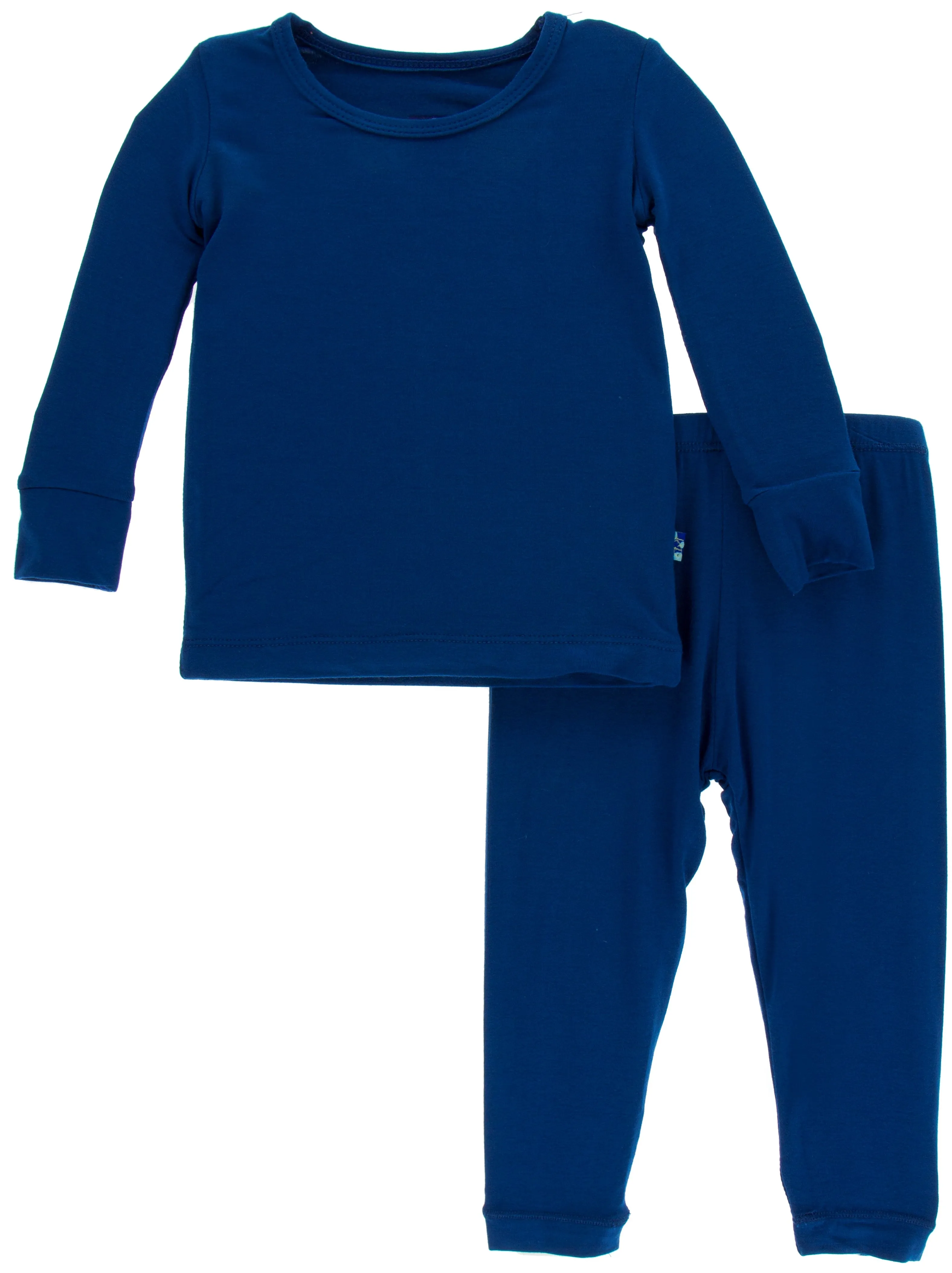 KicKee Pants Solid Navy L/S Pajama Set