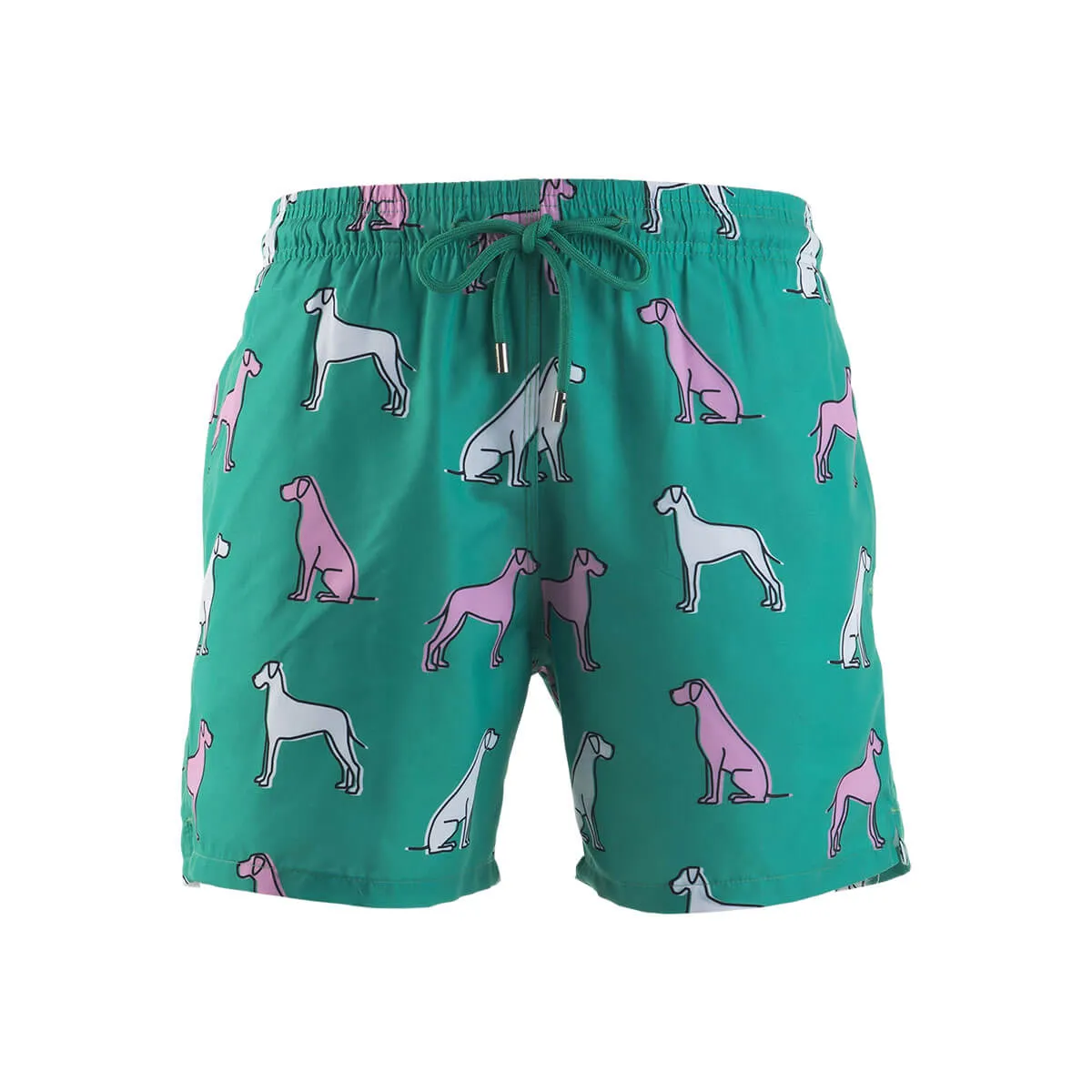 Kids Swim Shorts - Great Danes | Green