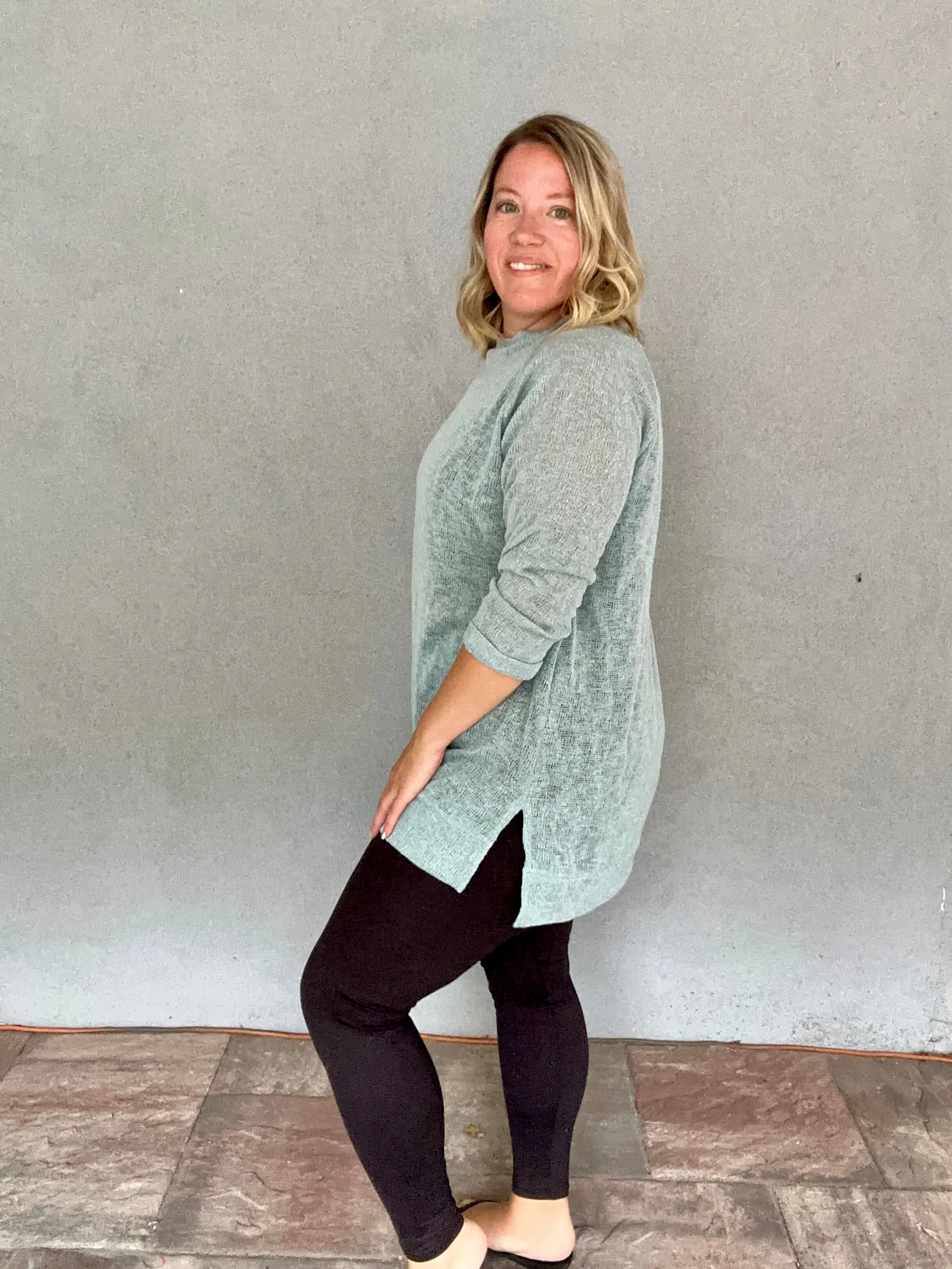 Lightweight, Semi Sheer Oversize Knit Tunic