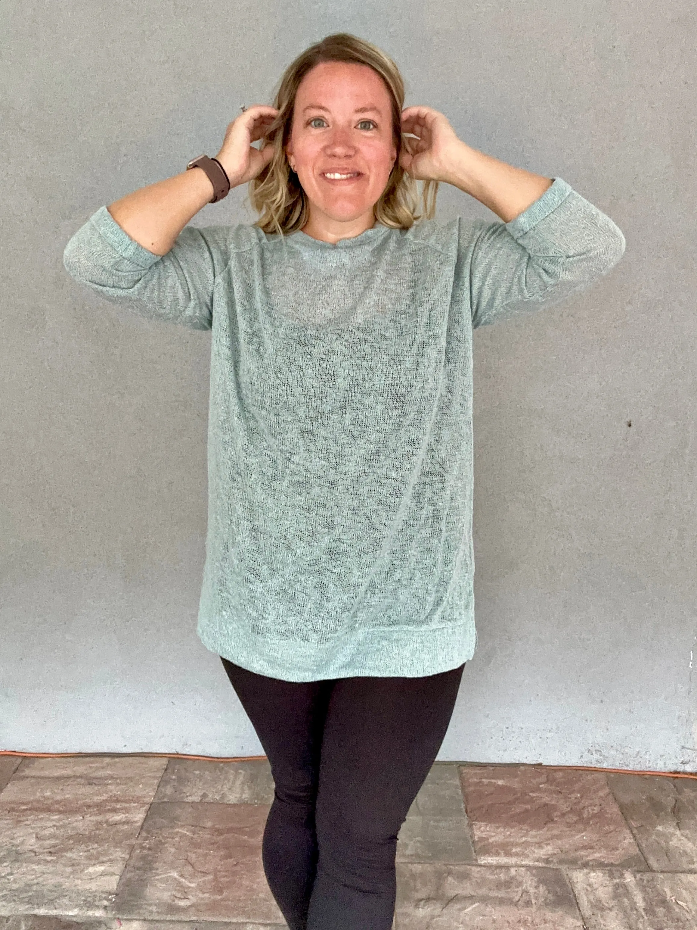 Lightweight, Semi Sheer Oversize Knit Tunic