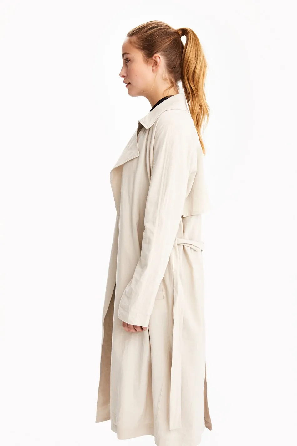 LINEN TRENCH COAT