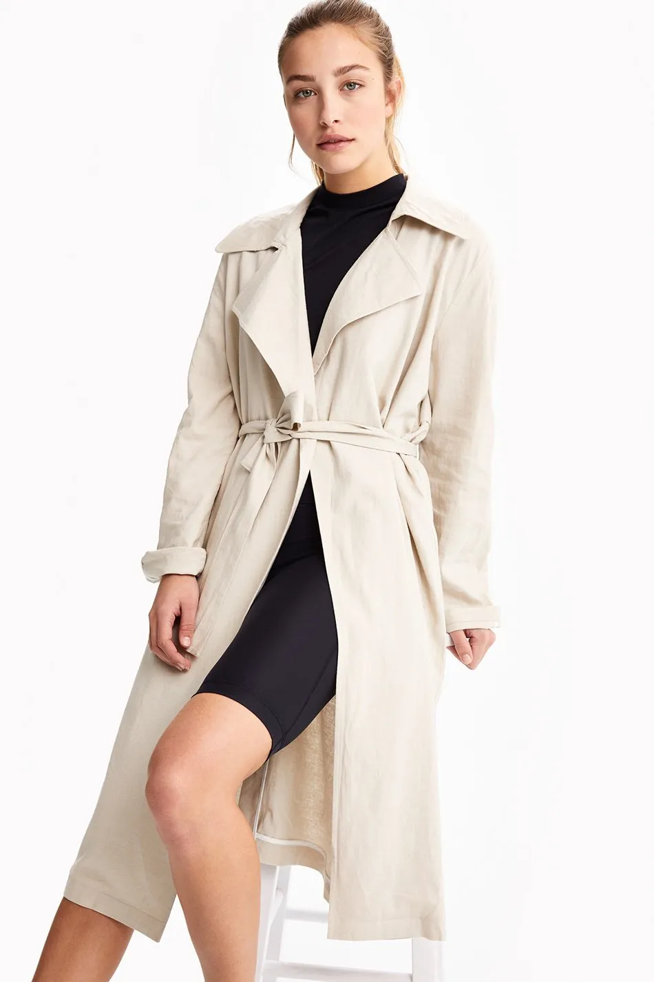 LINEN TRENCH COAT