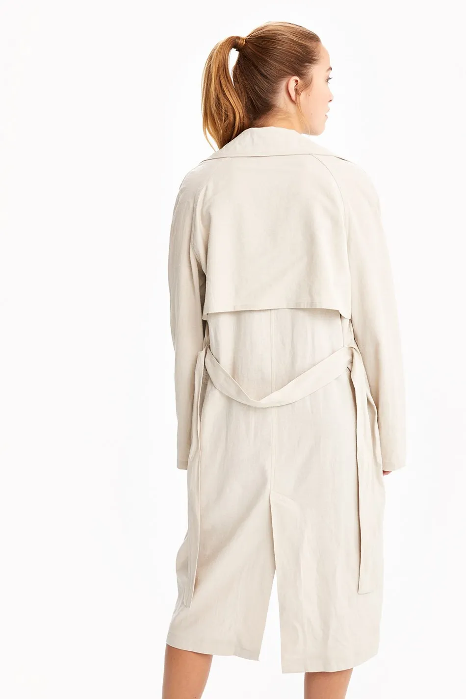 LINEN TRENCH COAT