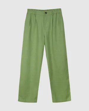 LINEN TROUSERS IN GREEN