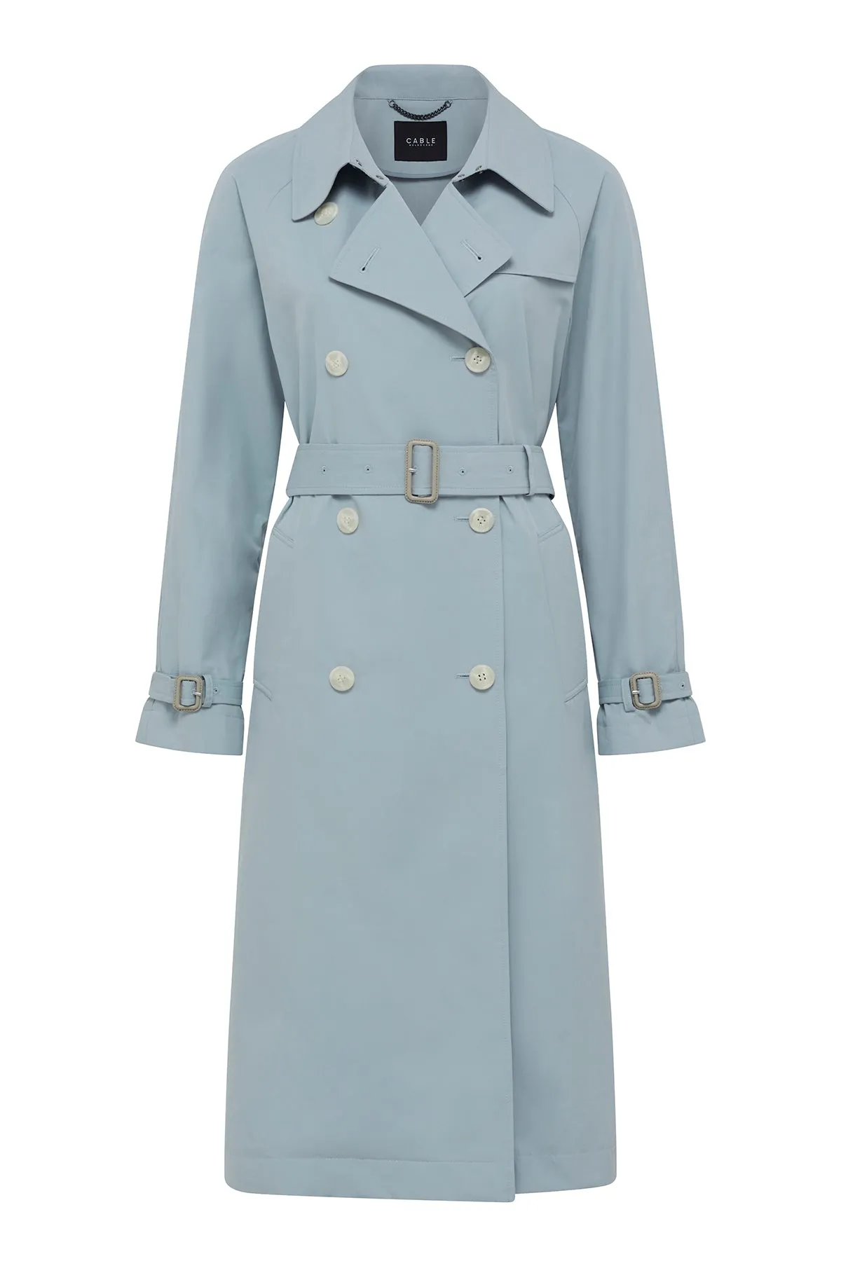 Luna Trench Coat - Ice Blue