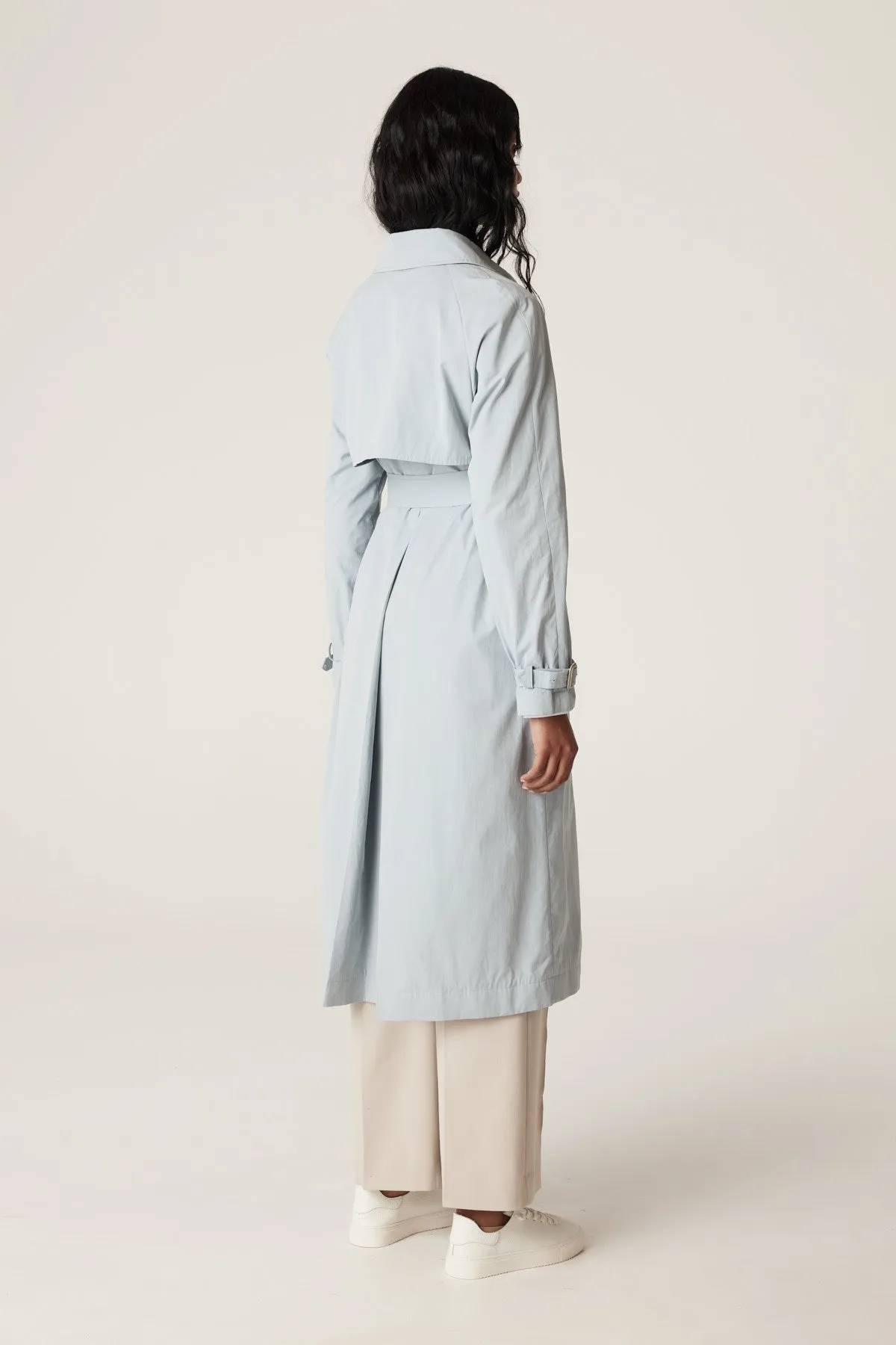 Luna Trench Coat - Ice Blue