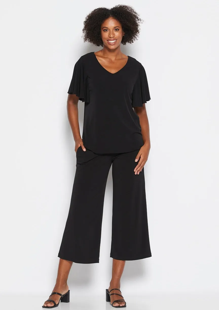 Lundie Jersey Culotte pant in Black