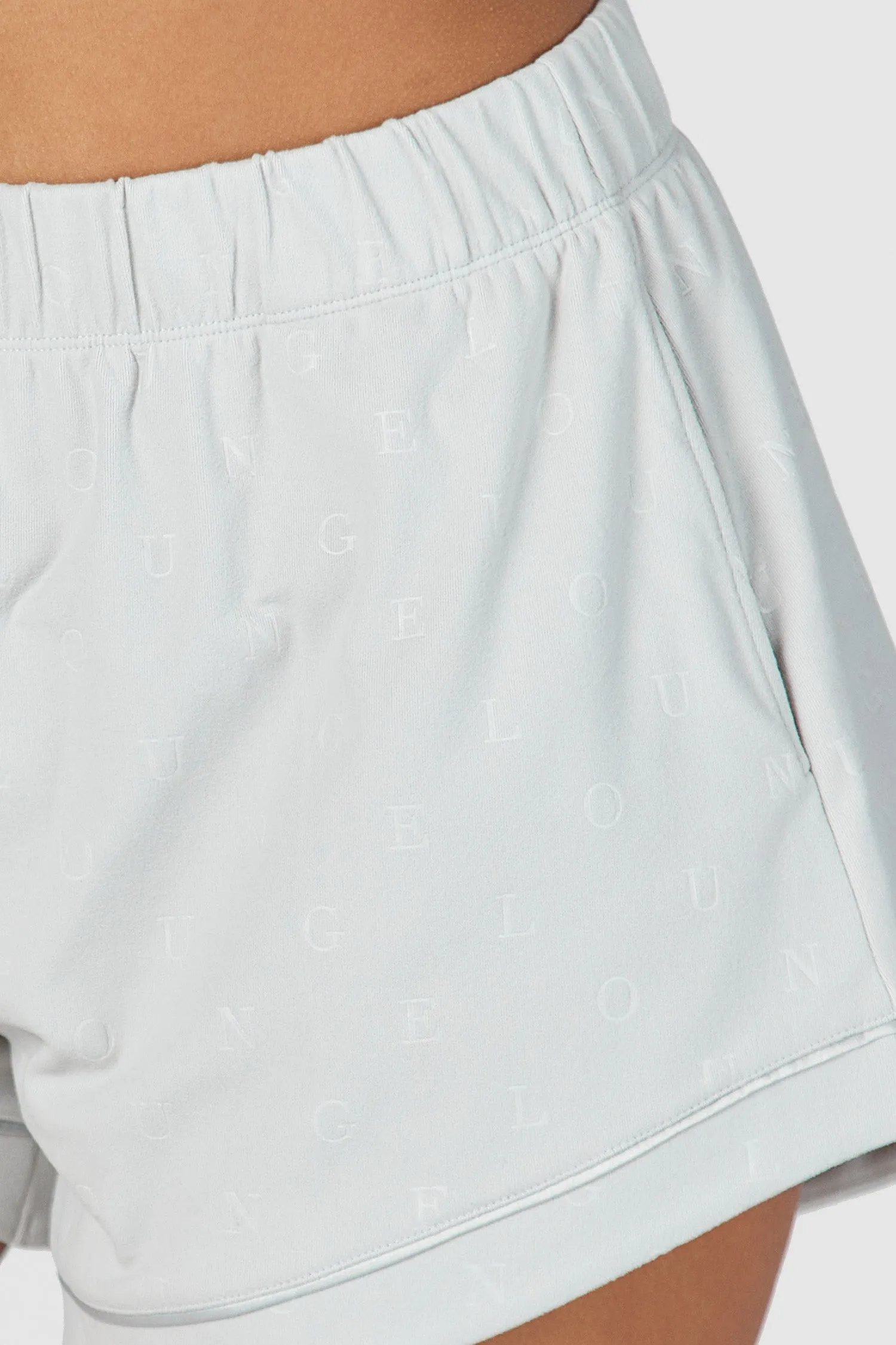 Luxury Embossed Pyjama Shorts - Frost