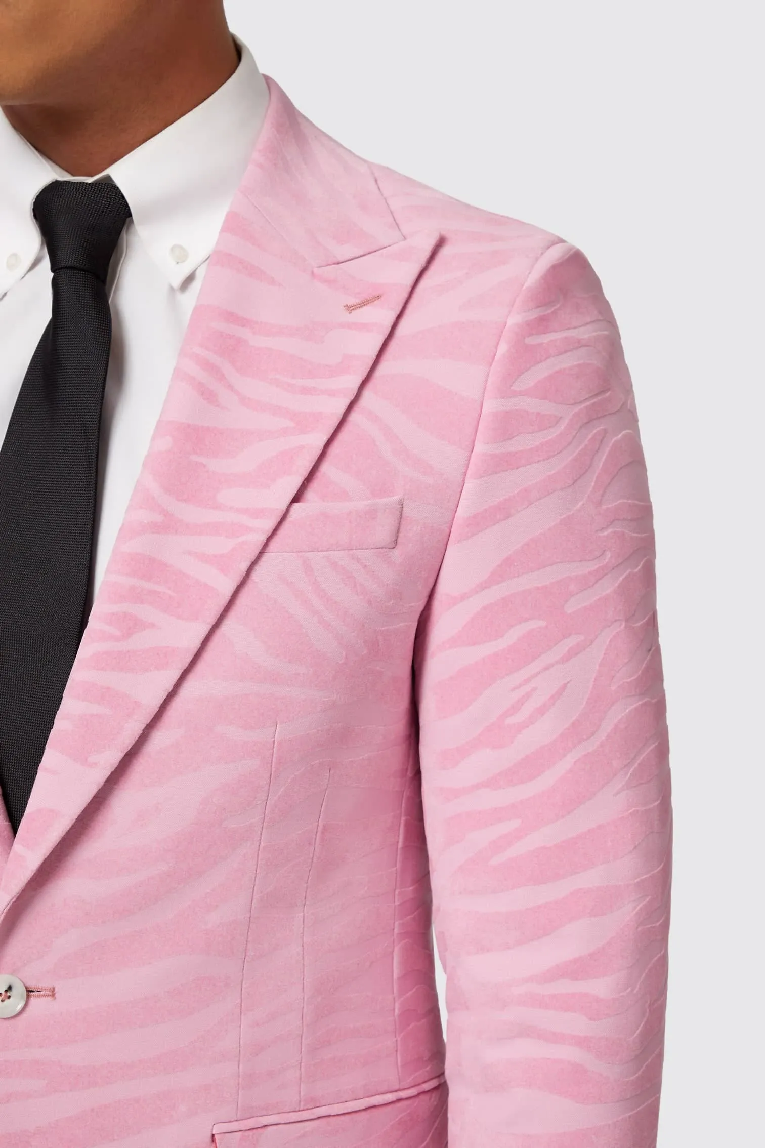 Magnussen Slim Fit Pink Flocked Jacket