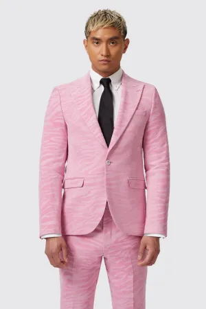 Magnussen Slim Fit Pink Flocked Jacket