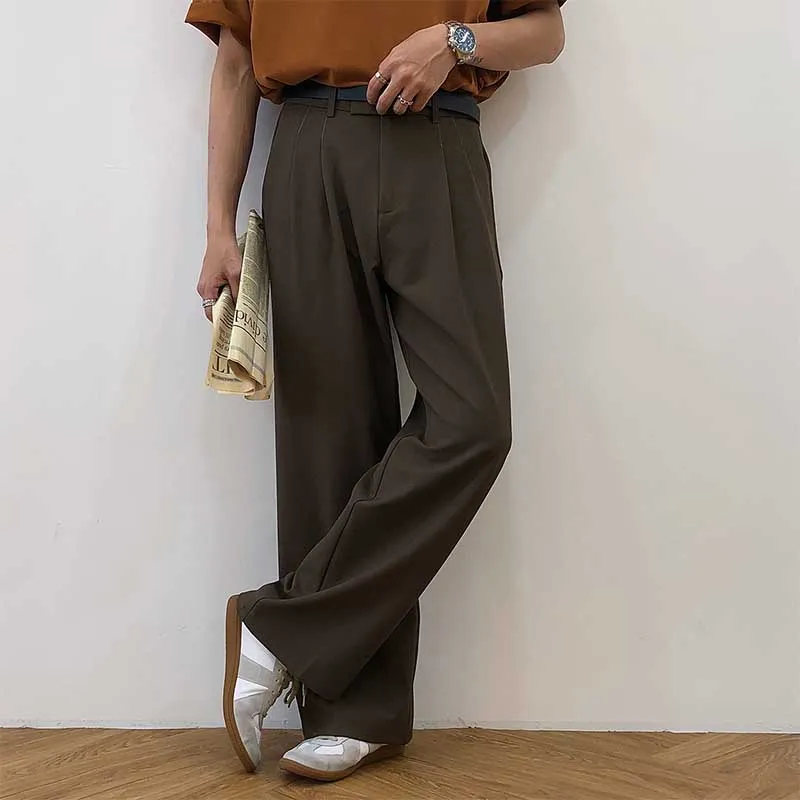 Men's Drape Casual All-match Straight Loose Wide-leg Floor Mopping Trousers