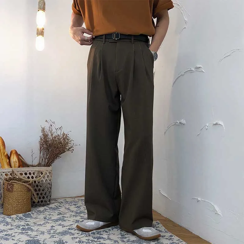 Men's Drape Casual All-match Straight Loose Wide-leg Floor Mopping Trousers