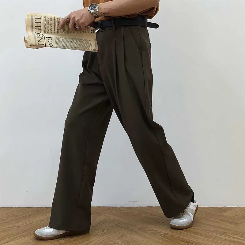 Men's Drape Casual All-match Straight Loose Wide-leg Floor Mopping Trousers