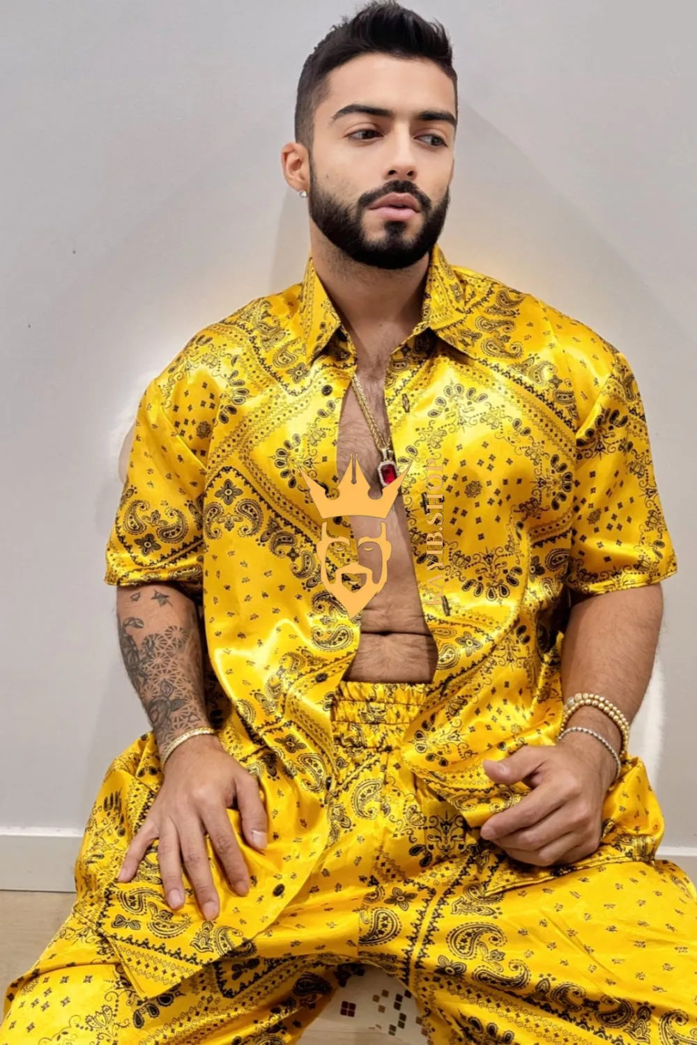 Men's Gold Luxury Silk Set - Elevate Your Wardrobe with Unparalleled Quality and Style