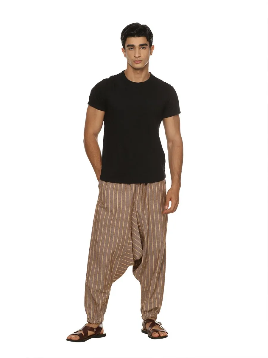 Men's Harem Pants Pack of 2| Blue & Black Stripes | Fits Waist Size 28 to 36 inches