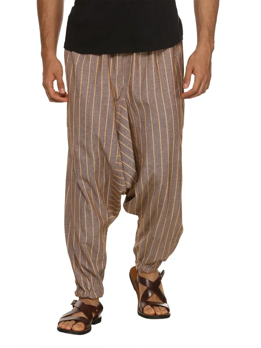 Men's Harem Pants Pack of 2| Blue & Black Stripes | Fits Waist Size 28 to 36 inches